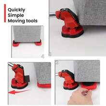 5pcs Heavy Duty Moving Sliders Kit, Furniture Lifter Mover Rollers Set, Effortless Moving Tool, Roller Base For Transporting Large Items, Essential For Sofa Relocation - 5PCS - View 9