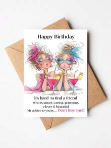 1pc "Big Sister & Little Sister" Sisterhood Card With Envelope, A Heartfelt Gift For Sisters To Celebrate Lifelong Sisterhood, Suitable For Birthdays And Special Moments, Blank Inside - Soul Sisters - View 3