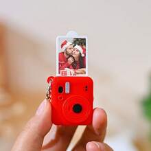 Single Piece Customizable Picture Camera Design Key Ring, Custom Personalised Mini Camera Key Holder, Decorative Hanging Accessory For Backpack Handbag, Ideal Thoughtful Holiday Gift For Anniversary Birthday Xmas Valentine Mothers Fathers Day - Pink - View 7