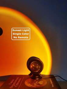1pc RGB Sunset Projection Light/Monochrome Sunset Light, 5V USB Input, 16 RGB Colors, With Remote Control, Suitable For Holiday/Party/Night Light Decor/Photography/Home Decor/Wall Decor/Projection Lighting - Multicolor - View 11