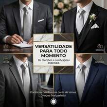 A Matte Twill Tie, A Versatile Tie Suitable For Work, Interviews, And Weddings. - Silver - View 4