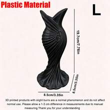 1件優雅塑料3D列印現代極簡白色婚紗花瓶，19.7cm，適用於乾花和人造花，桌面中心裝飾，適合婚禮、週年紀念和母親節禮物 - 婚紗 - 查看 18