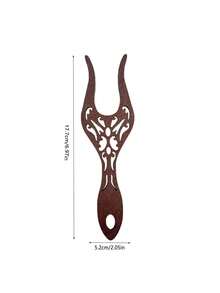 New Cross-Border Rope Braiding Tool: Renaissance-Style Wooden Craft Fork For Organization Renaissance-Style Solid Wood Braiding Fork Craft: New Handmade DIY Rope Braiding Tool, Yarn Bracelet Braiding Aid Fork, Home Craft Yarn Organization Tool - Retro Color - View 2