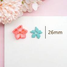 Asymmetric Flowers/Shell Shape Polymer Clay Cutter Ins Style Earring Soft Ceramic Mold DIY Pendant Jewelry Cutting Clay Tool - Pink - View 16