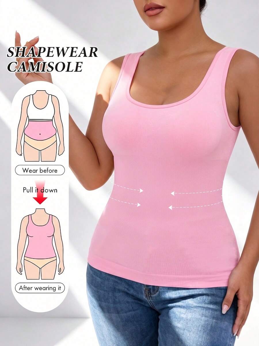 四季皆宜的女士加大码无缝针织背心,黑色无袖开衫,高密度弹力面料,舒适透气,适合运动、瑜伽、健身、跑步,可机洗/干洗 - 粉色 - 查看 1