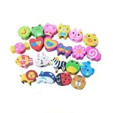 Random Color Cute Cartoon Pencil Eraser Set, Perfect As Student Stationery Gift Or Small Reward. School Supplies, Back To School - Multicolor - View 3