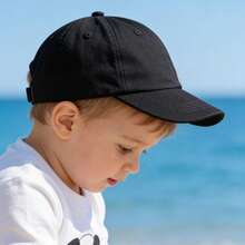 1PC Baby Black Outdoor Sun Protection Adjustable Baseball Cap - Black - View 7