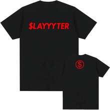 NOUVEAU Album WOR$T GIRL IN AMERICA T-Shirt Chanteur Slayyyter Impression Graphique T-shirts Été Manches Courtes Coton T-shirts Unisexe Streetwear - Noir - Voir 1