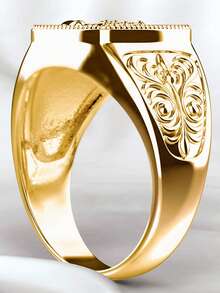 1pc Elegant Animal Pattern Ring, Suitable For Engagement Wedding, Valentine's Day, Birthday Gift, Daily Wear, Party Gathering, Lover, Anniversary - Yellow Gold - View 3