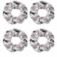 Sporty Letter Print Large Scrunchie European And American Style Fabric Hair Tie Hair Accessory - Multicolor - View 5