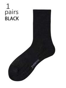 glestore Men's Solid-Color Black And White Socks, 10-Pack; Breathable American-Style Ankle Socks; Suitable For Everyday Wear And Sports; Couple's Set - Multicolor - View 8