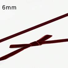 3/8 Inch X 5 Wine Red Flocked Ribbon, 10mm/15mm/20mm/25mm Perfect For Gift Wrapping, Christmas And Wedding Decorations, DIY Bows, Hair Accessories, Sewing Crafts And Party Decorations - Multicolor - View 12