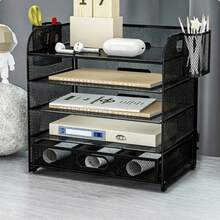 Bastidores de archivos - negro de 5 niveles - Ver 5