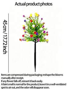1/2 Stück künstlicher bunter Blumenstrauß aus der Frühling/Sommer-Serie, geeignet für Valentinstag, Garten, Outdoor, Wohnzimmer, Tisch, Schlafzimmer, Hochzeit, Vase, Outdoor-Gartendekoration, Lehrergeschenk, Frauengeschenk, künstliche Blumen Herbstdekoration, Herbstdekoration, Gartendekoration Outdoor (Falls ein Geruch vorhanden ist, wird empfohlen, 1-3 Tage zu lüften) - Verschiedenfarbig - Übersicht 12