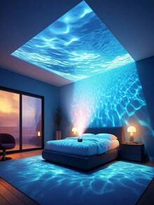 Water Ripple LED Projector - USB Powered Wave Effect, USB Interface Electronic Light, USB Gadget With Remote Control And Adjustable Colors, Creates Underwater Atmosphere For Bedroom, Game Room, Living Room - Birthday, Relaxation And Home Decor, Adds Lighting Atmosphere For Camping, Compact And Portable, Essential For Outdoor Travel. - Multicolor - View 5