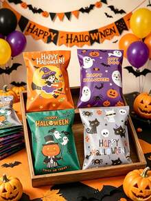 27pcs Halloween Gift Bags (With Stickers), Halloween Cash Envelopes, Halloween Pumpkin Ghost Witch Pattern, Halloween Gift Wrapping Bags, Candy Bags, Cookie Bags, Snack Bags, Halloween Gift Wrapping Supplies, Halloween Decorations, Trick Or Treat, Halloween Party Supplies, Happy Halloween Party Decorations, Tabletop Decorations, Halloween Gifts, Halloween Party Favor Bags - Cute Halloween Pumpkin - View 4