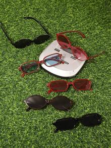 6pcs Black Leopard Print, Tea Blue, Wine Red