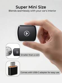 REMAX 2-In-1 Wireless CarPlay Adapter Compatible With Apple CarPlay And Android Auto; Mini Size; Plug And Play; CarPlay Wireless Adapter Compatible With IPhone IOS 6+, Android 11+, Fast And Stable Connection; Car Accessories, Ultra Practical Car Supplies - M26 - View 10