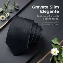 A Matte Twill Tie, A Versatile Tie Suitable For Work, Interviews, And Weddings. - 黑色 - 查看 2