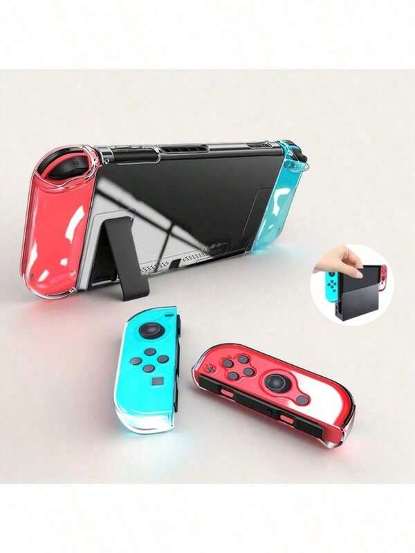 Switch 2 2025 Transparent Protective Case, 3-In-1 Ergonomic Grip Protective Shell, Transparent Fashion, Game Accessories, Anti-Fingerprint, TPU Soft Shell, Glitter Switch Protective Cover, Universal Switch Controller Best Gift