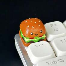 Keycap Hamburger Kartun 3D Lucu Buatan Tangan, Keycap Keyboard Mekanik Resin Kustom, Keycap Tunggal Berbentuk Hamburger Makanan Cepat Saji Lucu Gaya Jepang, Kompatibel dengan Switch Cherry MX, Dekorasi Desktop Gaming, Hadiah Unik untuk Pecinta Keyboard - Sampul Keyboard Hamburger - View 3