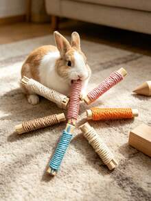 Happy Small Pet Hamster Rabbit Chewing Toy Rodent Teeth Grinding Stick Hamster Pet Teeth Grinding Stick Toy Small Pet Happy Toy - View 1