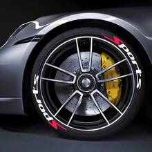 4 Peças Adesivos para Roda de Carro, Decalques para Pneu de Motocicleta, Letras Esportivas em PVC à Prova d'Água para Carro, Adesivos para Roda de Motocicleta, Decalques para Roda de Motocicleta, Decalques para Pneu de Motocicleta, Scrapbook de Motocicleta, Decalques e Gráficos de Motocicleta, Aros de Roda de Motocicleta. - Adesivos para pneus - Visão 2