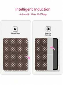 1 pieza Funda protectora para tableta con patrón de lunares marrones minimalista, diseño plegable en Y mejorado, funda protectora para tableta con soporte multiángulo, compatible con Apple 10.2"/Pro 11 2020/2021, (A16) 11" 11ª generación 2025, 9ª/10ª generación, Apple Air 4ª generación 10.9", a prueba de golpes, con ranura para lápiz, compatible con modo suspensión/activación, regalo romántico para amigos y familiares - Multicolor - Ver 5