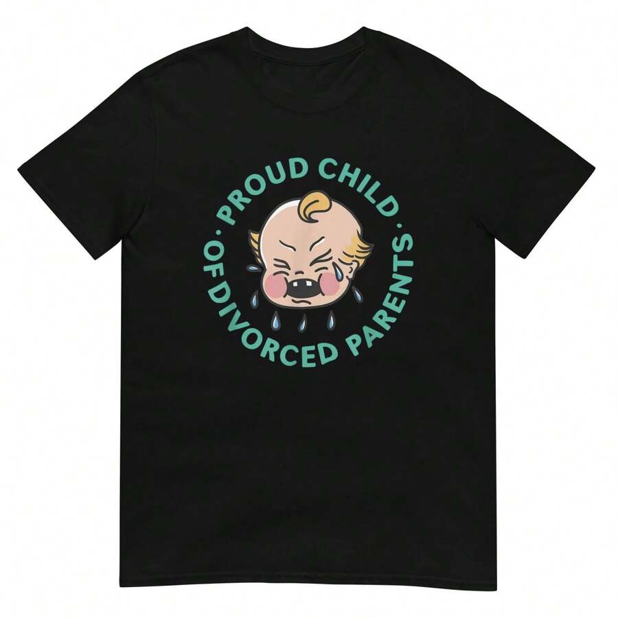 Proud Child Of Divorced Parents T Shirt - Black - View 1