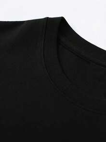 Camiseta casual de mujer para el Día de San Valentín - Negro - Ver 4