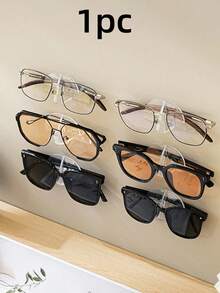 Transparent Eyewear Display Stand, Fashion Glasses And Eyewear Storage Organizer Rack, Eyewear Hanging Storage Rack, Wall-Mounted Fashion Eyewear Display Stand, Simple No-Drill Eyewear Rack And Accessories Storage, Suitable For Room, Living Room, Bathroom, Kitchen Storage Rack - Multicolor - View 15