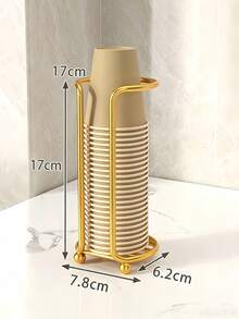 Minimalist Paper Cup Holder, Front Opening For Easy Access, Desktop Coffee & Tea Cup Storage Rack, Cup Organizer, Suitable For Coffee Bar, Office Desk, Office, Home Kitchen Decor, Dining Table Accessories, Kitchen Gadgets, Back To School - A - View 13