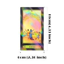 Occult & Divination 1Set 78 Tarot Cards Deck With Guidebook, Holographic Future Telling Cards For Beginners - Colorful Storage Box, Gift For Tarot Enthusiasts - As Pic - View 6