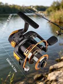 GOTURE 1pc High Strength Metal Wire Spool 6+1BB Series - Rust Resistant And Durable Rotating Fishing Reel( 4000 Series) - Multicolor - View 5