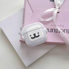 Funda protectora de moda con expresión de oso de dibujos animados 3D para AirPods Pro 2/3/4, compatible con la carcasa de auriculares Bluetooth de Apple de 2ª/3ª generación - Blanco - Ver 5