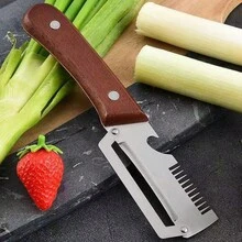 2/1件家用多功能不鏽鋼加厚二合一洋蔥切片器、削皮器、廚房開瓶器、刨絲工具 - 彩色 - 查看 7