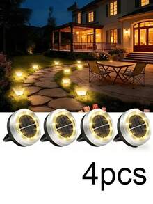 太陽能地燈 - 升級扁平設計 LED 景觀照明 - 適用於戶外走廊、步道、花園、庭院、公園、小徑及季節性或節日裝飾 - 超音波地埋 - 查看 11