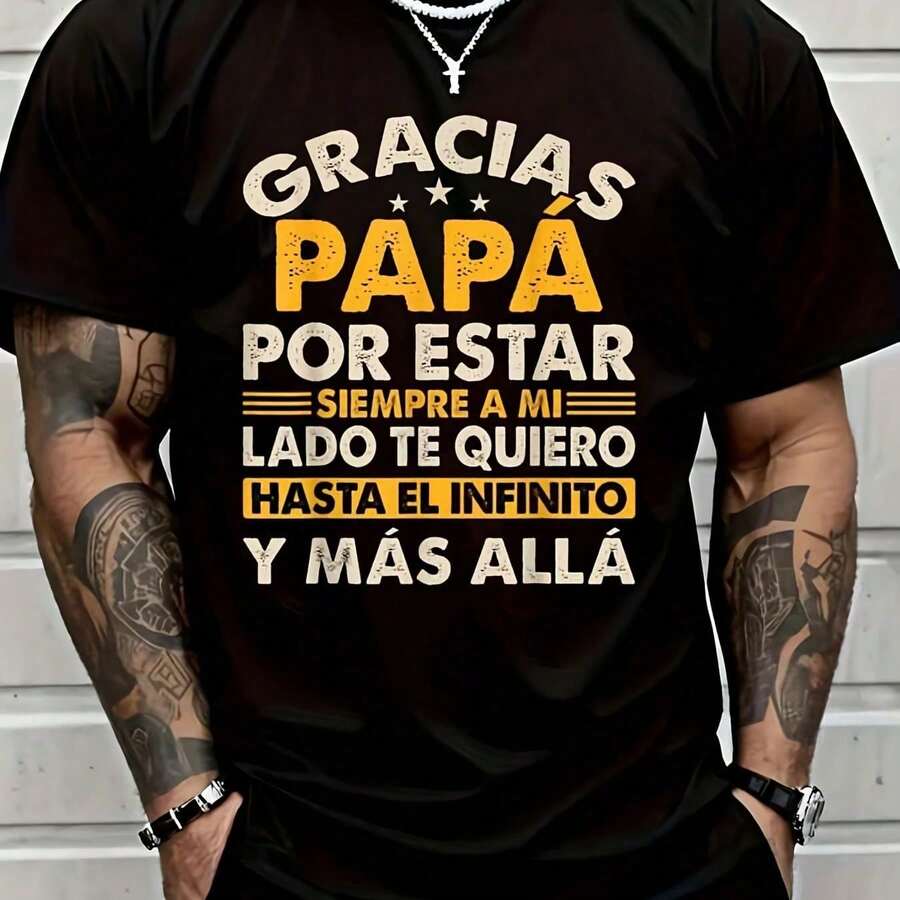 Camiseta unisex de manga corta, para hombreTCamisaDivertidoDel padreDíaCitasparaPapáYAbueloTTCamisaPequeñoNegroGráficoTTCamisasTranspirableSudorAbsorción de humedady - Negro - Ver 1