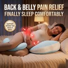Hauture Side Sleeper Pregnancy Pillow – Memory Foam Maternity Body Pillow For Back, Belly & Leg Support, Adjustable Travel Wedge Cushion For Pregnant Women - Mint Blue - View 4