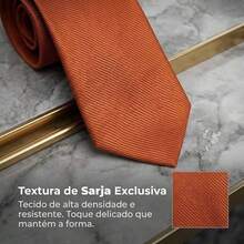 A Matte Twill Tie, A Versatile Tie Suitable For Work, Interviews, And Weddings. - 亮橙色 - 查看 3