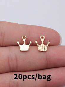 20pcs 11x13mm Crown Charms Pendant For DIY Jewelry Making Necklace Keychain Phone Chain Bracelet Making Accessories Handmade Craft Making Findings - Crown - View 14
