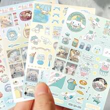 8pcs B Version Pattern Stickers, Suitable For DIY Scrapbooking And Personalized Daily Item Decoration - 8 Sets - View 2