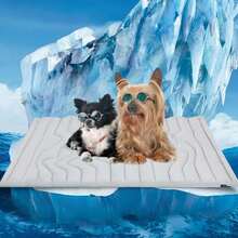 Colchoneta de enfriamiento de hielo para mascotas, cama de enfriamiento para perros, colchoneta de enfriamiento universal para perros y gatos, colchoneta de enfriamiento para mascotas para prevenir el golpe de calor en verano, colchoneta de enfriamiento para perros, colchoneta de doble uso para mascotas, funda de sofá transpirable para cama de perro, colchoneta para dormir de cachorro, suministros para mascotas de todas las estaciones - Multicolor - Ver 5