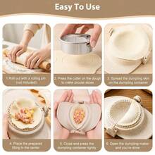 Premium Large Pastry Cutter 6Pcs Set, Multi Color Stainless Steel Dumpling Mold With Handy Handle, Practical Household Baking Accessory For Daily Use & Holiday Gift Giving - View 4
