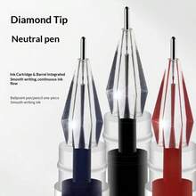 4/8/9pcs Diamond Tip Gel Pen 0.5mm Integrated Ink Cartridge Neutral Pen Smooth Continuous Ink Flow Black Blue Red Ink Student Office Writing Pens - Sets - View 2