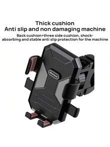 Newmine ZJM1 Phone Holder: Easy To Install, With Locking Function, Gravity Linkage Claw, Golden Triangle Structure, 360° Adjustable, Thickened Soft Pad For Anti-Slip, Black. - Black - View 4