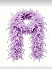 200-Centimeter Ultra-Long And Soft Imitation-Feather Boa, Colorful Feather Scarf, Suitable For Halloween Costumes, Solo Parties, Role-Playing, Clothing, Carnival, Wedding Photo Props, Theme Party Decorations, Reusable Lightweight Plush Accessories - A - View 14