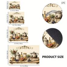 1pc Absorbent Drying Mat, Kitchen Decor Coffee Machine Mat, Handmade Coffee Pot Drip Tray, Kitchen Floor Mat, Table Mat, Kitchen Countertop Dish Drying Mat, Breakfast Mat, Heat-Resistant Drip Tray With Non-Slip Backing, Diatomaceous Earth Drip Tray, Stain-Hiding, Super Absorbent Kitchen Drip Tray, Easy-To-Clean Dish Rack Mat, Perfect For Kitchen, Dining Table, Coffee Shop, Bar, Holiday, Party, Home Decor, Holiday Gift - Multicolor - View 6