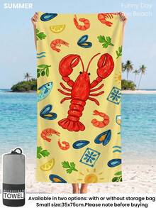1pc Beach Towel, Beach Essential, Vacation & Bathroom Decor, Super Absorbent, Suitable For Bathroom, Swimming, Fitness, Yoga, Soft Microfiber, Lightweight & Portable, Windproof, Sun Protection, Sand-Resistant, Summer Travel - Multicolor - View 7