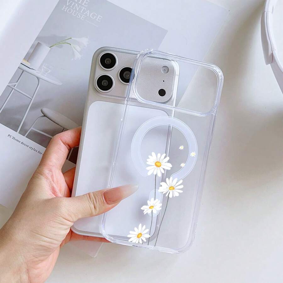 1pc Minimalist Fashion Sunflower Cat Cartoon Pattern Full Coverage Transparent Space TPU Anti-Fingerprint Phone Case Compatible With IPhone 16 Pro Max/16/16 Pro/16 Plus/11/15/15 Pro/15 Pro Max/12/13/14 Pro Max/XS/XR/11 Pro/11 Pro Max/12 Pro/12 Pro Max/13 Pro/13 Pro Max/7 Plus/14 Pro/14 Pro Max/14 Plus/7 Plus/8 Plus/8/SE2/12 Mini/13 Mini Hard Shell Anti-Yellowing - Multicolor - View 1